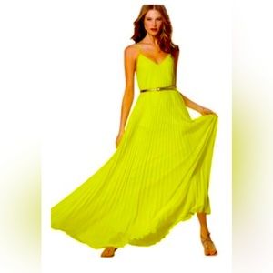 Victoria Secret lime green pleated dress